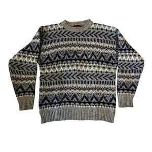 Vintage Arbor Way Wool Blend Men's Fair Isle Sweater Size Medium